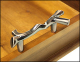 Mountain Woods Brown Serving Tray with Bronze Handle 3