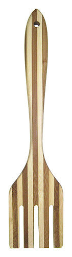 Simply Bamboo 12" Premium Striped Forked Spatula