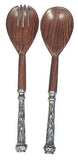 Mountain Woods Set of 2  Sheesham Elegant Utensil with Cast Aluminum Antler Design Handle 1
