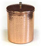 Zuccor Stainless Steel Canister w/ Hammered Copper Plated Exterior 1