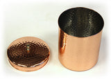 Zuccor Stainless Steel Canister w/ Hammered Copper Plated Exterior 2