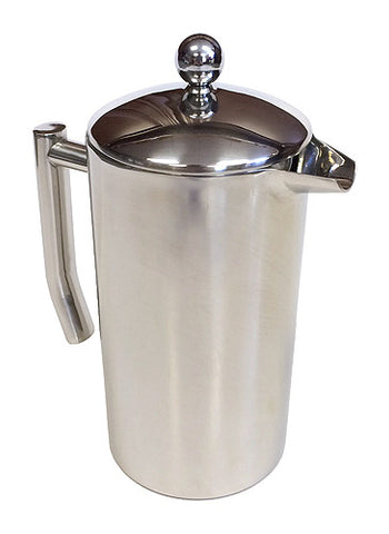 Zuccor 32 oz. Stainless Steel Capri Double Wall Coffee Press - 9.125