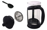 32 Oz. Genoa Heat Resistant (Borosilicate) Gourmet Coffee Press by ZUCCOR (BLACK)