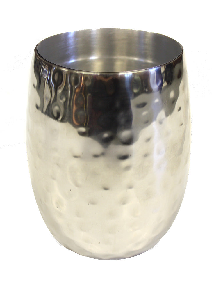 Zuccor Double Wall Hammered Stainless Steel Tumbler Polished Nickle Finish