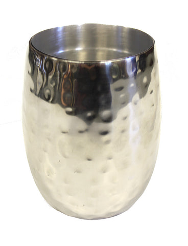 Zuccor Double Wall Hammered Stainless Steel Tumbler Polished Nickle Finish