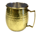 Zuccor Stainless Steel Moscow Mule Mug with Hammered Gold Color Nickle Plated Exterior 1