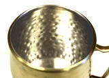 Zuccor Stainless Steel Moscow Mule Mug with Hammered Gold Color Nickle Plated Exterior 2