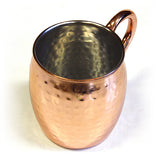 Zuccor 18 Oz. Hand-Hammered Copper Plated Stainless Steel Moscow Mule Mug Set 2