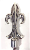 Zuccor 2 Piece Ash Brown Fleur-de-Lis Polished Metal Luxury Gourmet Cheese Spreader Knives 3