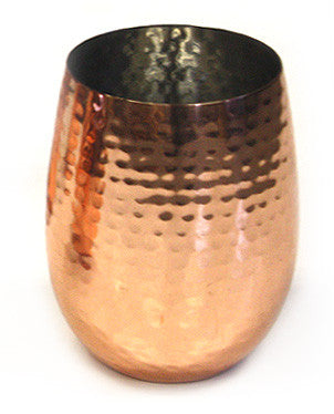 ZUCCOR 18 ounce Stainless Steel  Mug w/ Hand-Hammered  Copper Plated Exterior