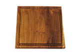 Mountain Woods Brown Solid Teak Wood Cutting Board w/Juice Groove | Butcher Block | Wood Chopping Board | Carving Meat, Vegetables, Fruits - 13" x 13" x 1"