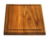 Mountain Woods Brown Solid Teak Wood Cutting Board w/Juice Groove | Butcher Block | Wood Chopping Board | Carving Meat, Vegetables, Fruits - 10" x 10" x 1"