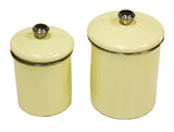 Zuccor Set of 4  Stainless Steel Yellow Sand Canister Set