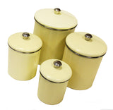 Zuccor Set of 4  Stainless Steel Yellow Sand Canister Set