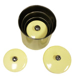 Zuccor Set of 4  Stainless Steel Yellow Sand Canister Set