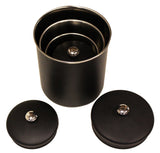 Zuccor Set of 4  Stainless Steel Matte Black Canister Set