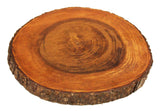 Mountain Woods Brown Large Organic Hardwood Acacia Live Edge Cutting and Serving Stump Board